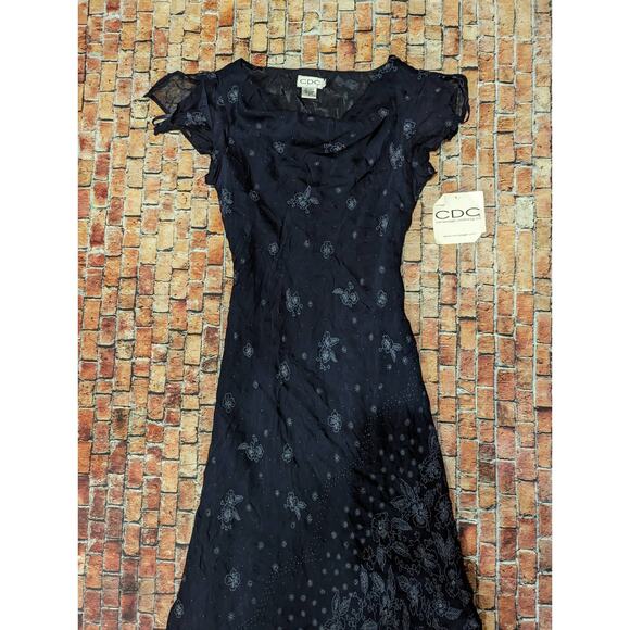 NWT VINTAGE RAMPAGE METALLIC FLORAL LACE LONG DRESS  Size 4 - Picture 4 of 8